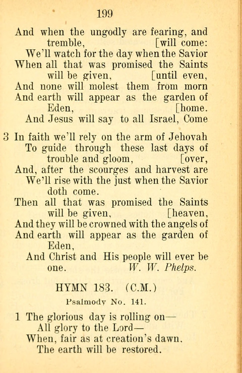 Sacred Hymns and Spiritual Songs: for the Church of Jesus Christ of Latter-Day Saints. 24th ed. page 195