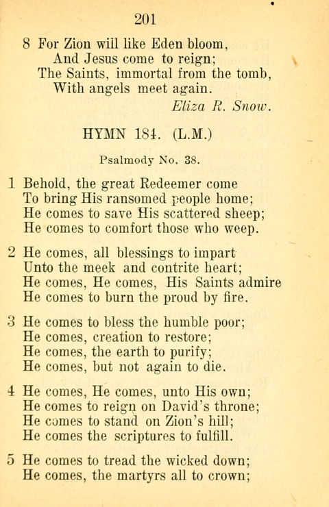 Sacred Hymns and Spiritual Songs: for the Church of Jesus Christ of Latter-Day Saints. 24th ed. page 197