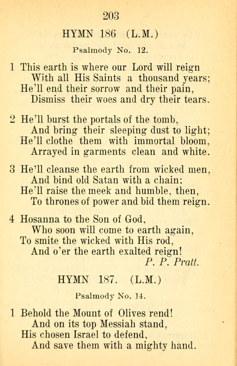 Sacred Hymns and Spiritual Songs: for the Church of Jesus Christ of Latter-Day Saints. 24th ed. page 199