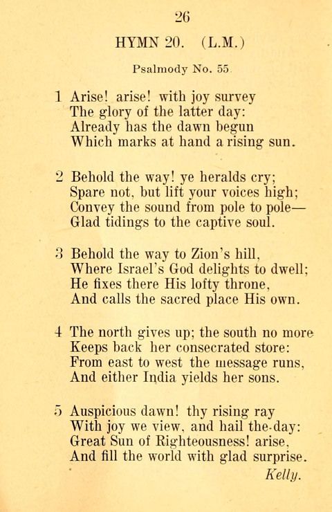 Sacred Hymns and Spiritual Songs: for the Church of Jesus Christ of Latter-Day Saints. 24th ed. page 22