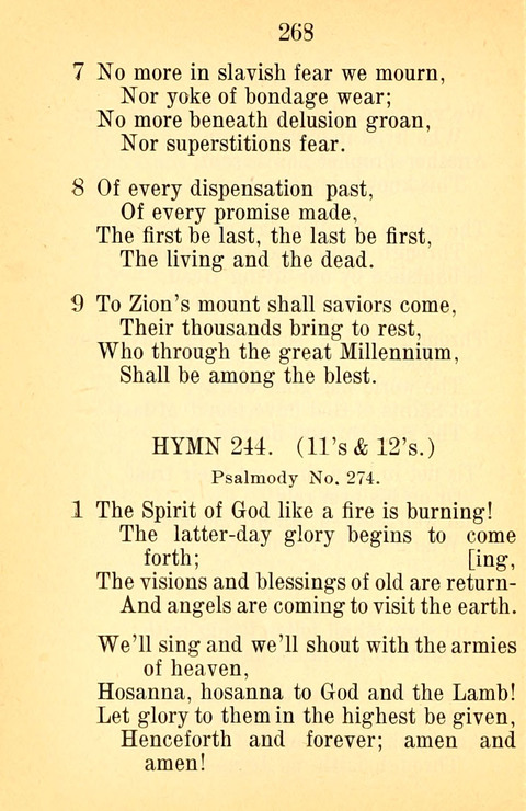 Sacred Hymns and Spiritual Songs: for the Church of Jesus Christ of Latter-Day Saints. 24th ed. page 264