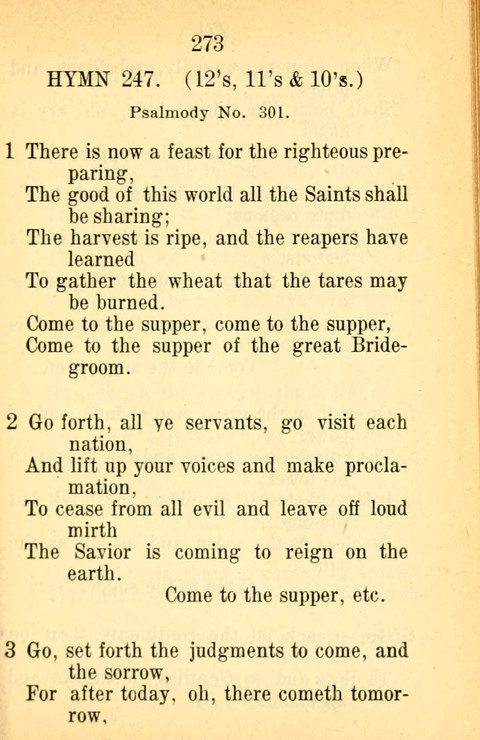 Sacred Hymns and Spiritual Songs: for the Church of Jesus Christ of Latter-Day Saints. 24th ed. page 269