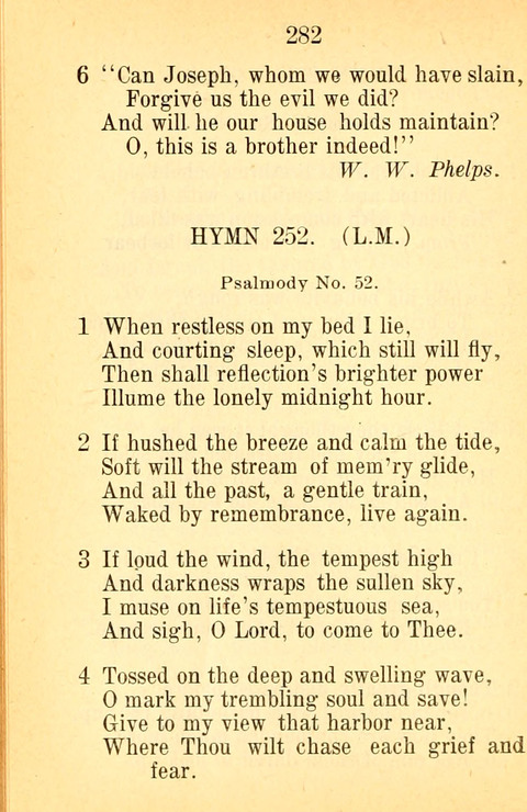 Sacred Hymns and Spiritual Songs: for the Church of Jesus Christ of Latter-Day Saints. 24th ed. page 278