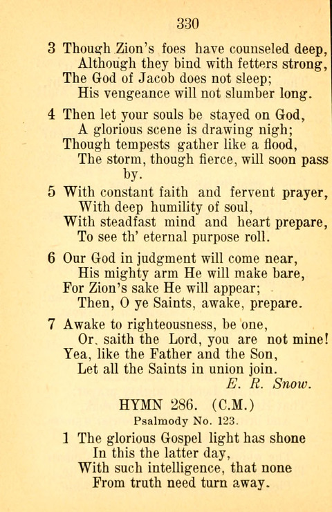 Sacred Hymns and Spiritual Songs: for the Church of Jesus Christ of Latter-Day Saints. 24th ed. page 326