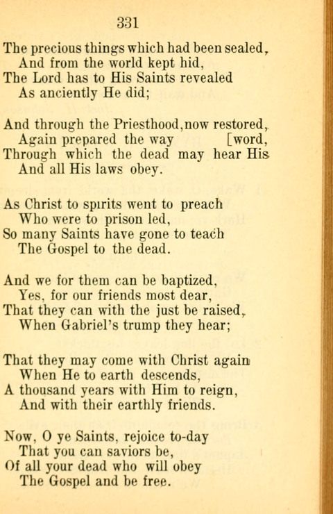 Sacred Hymns and Spiritual Songs: for the Church of Jesus Christ of Latter-Day Saints. 24th ed. page 327