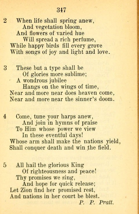 Sacred Hymns and Spiritual Songs: for the Church of Jesus Christ of Latter-Day Saints. 24th ed. page 343