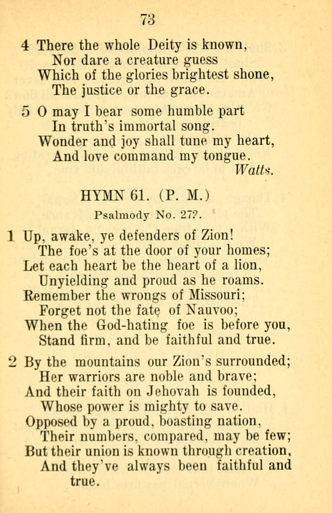 Sacred Hymns and Spiritual Songs: for the Church of Jesus Christ of Latter-Day Saints. 24th ed. page 69