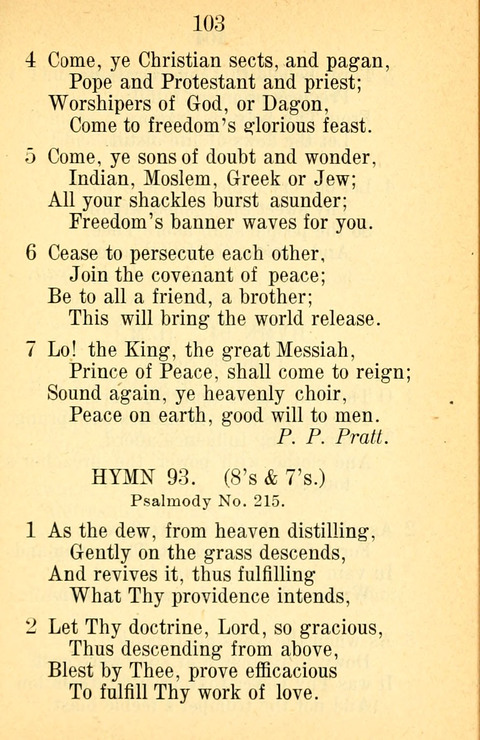 Sacred Hymns and Spiritual Songs: for the Church of Jesus Christ of Latter-Day Saints. 24th ed. page 99