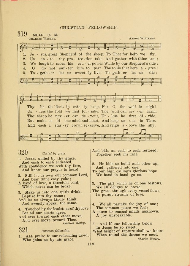 Sacred Hymns and Tunes: designed to be used by the Wesleyan Methodist Connection (or Church) of America page 119