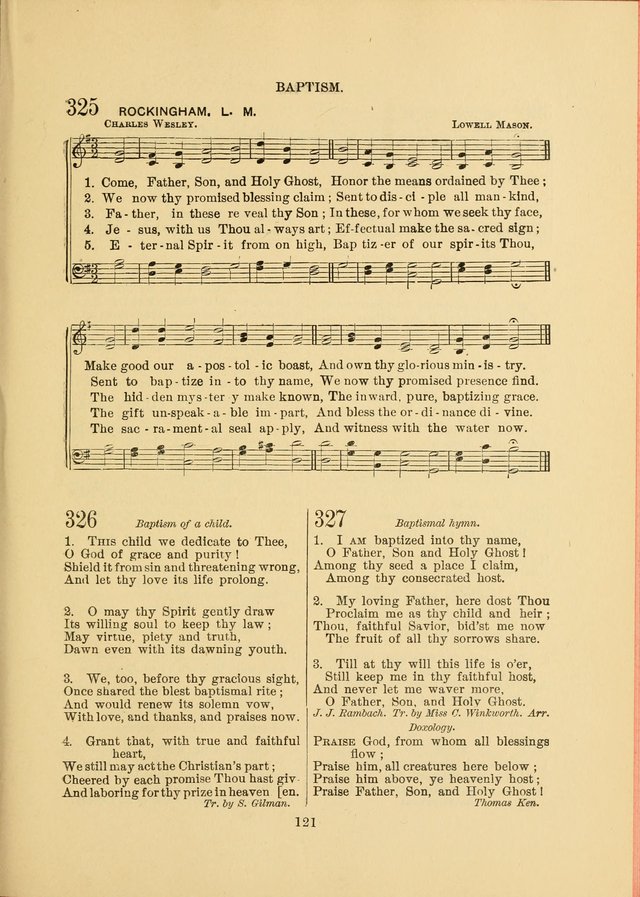 Sacred Hymns and Tunes: designed to be used by the Wesleyan Methodist Connection (or Church) of America page 121