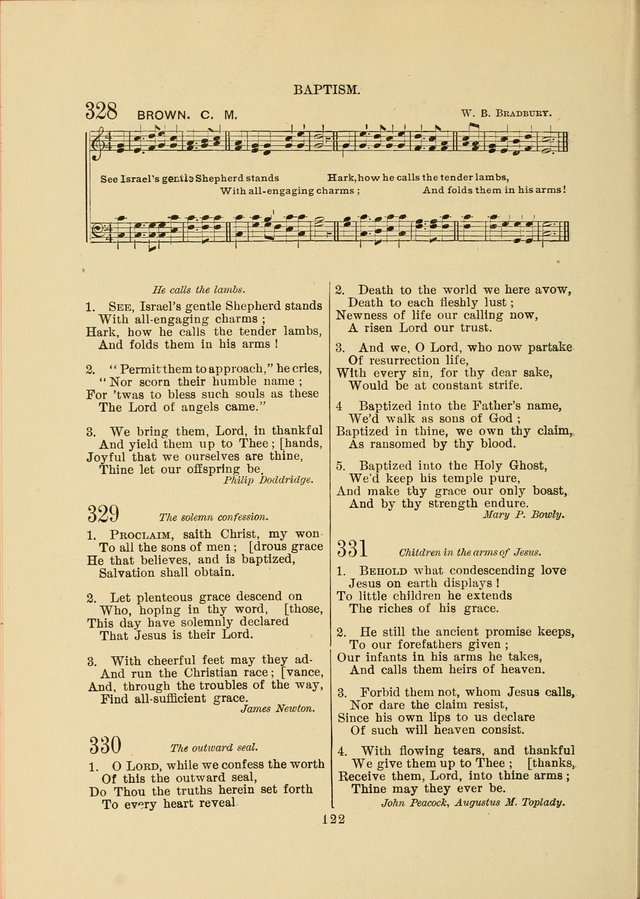 Sacred Hymns and Tunes: designed to be used by the Wesleyan Methodist Connection (or Church) of America page 122