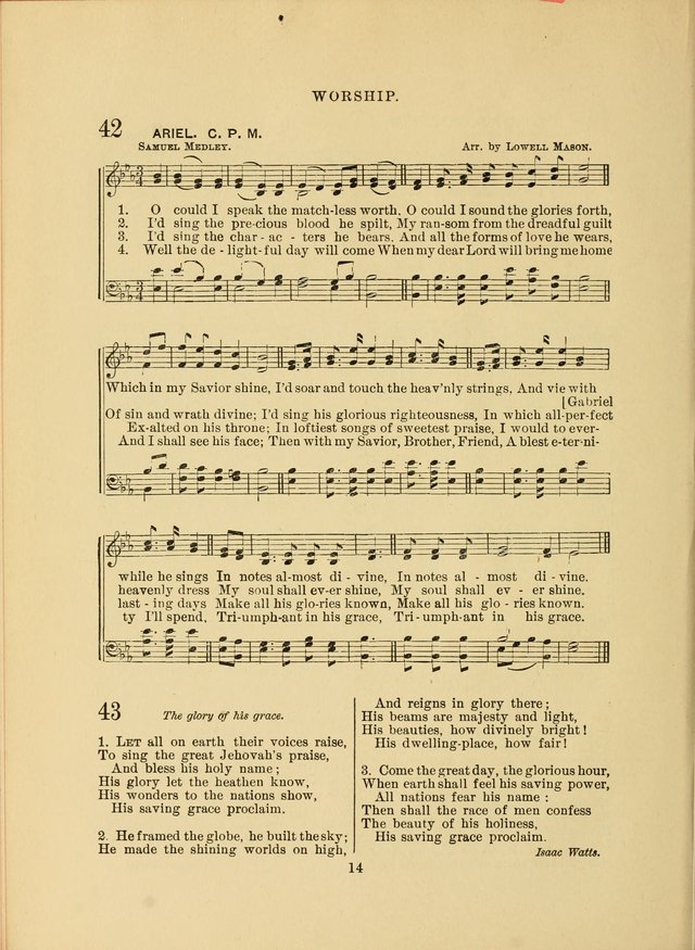 Sacred Hymns and Tunes: designed to be used by the Wesleyan Methodist Connection (or Church) of America page 14