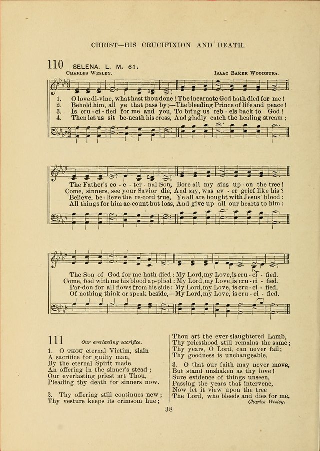 Sacred Hymns and Tunes: designed to be used by the Wesleyan Methodist Connection (or Church) of America page 38