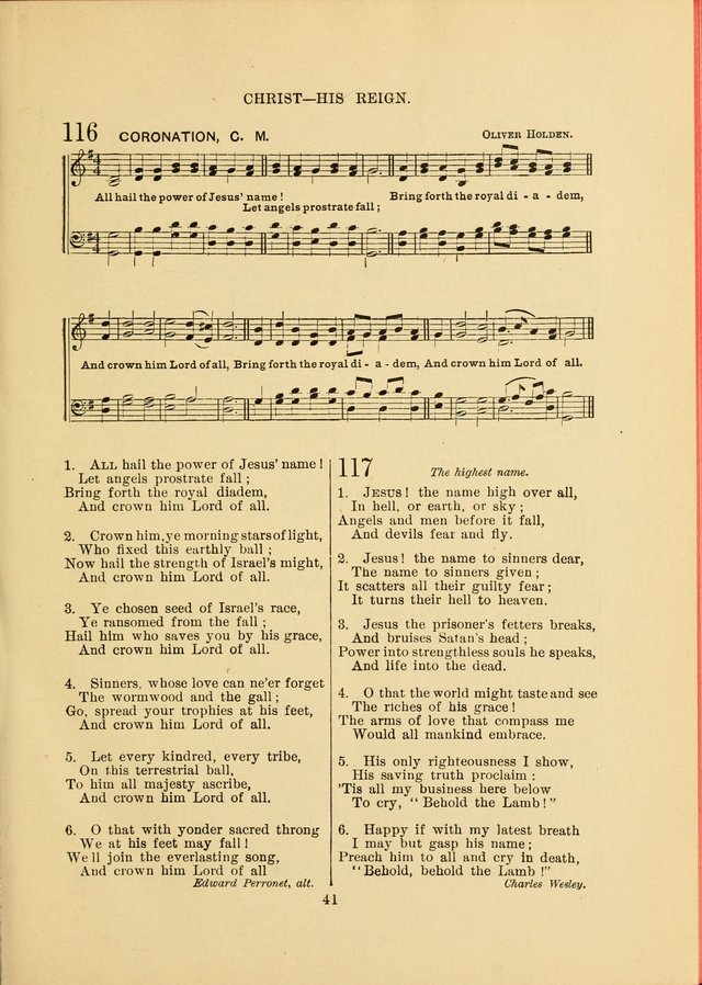 Sacred Hymns and Tunes: designed to be used by the Wesleyan Methodist Connection (or Church) of America page 41