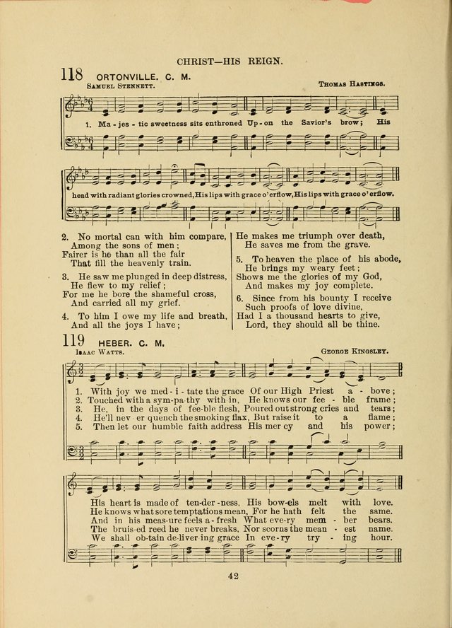 Sacred Hymns and Tunes: designed to be used by the Wesleyan Methodist Connection (or Church) of America page 42