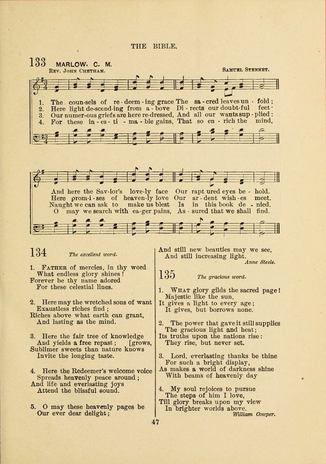 Sacred Hymns and Tunes: designed to be used by the Wesleyan Methodist Connection (or Church) of America page 47