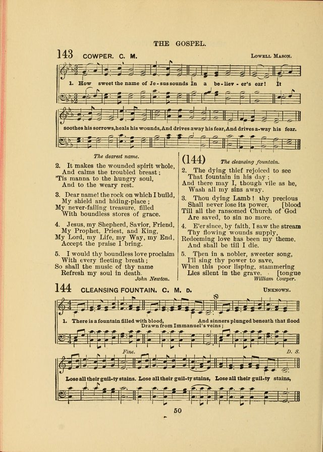 Sacred Hymns and Tunes: designed to be used by the Wesleyan Methodist Connection (or Church) of America page 50