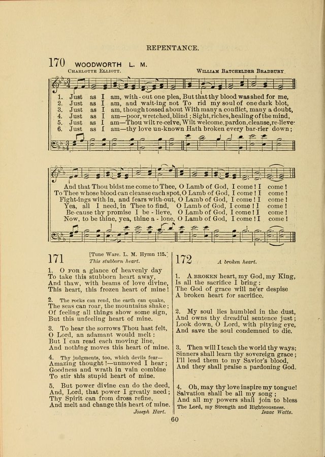 Sacred Hymns and Tunes: designed to be used by the Wesleyan Methodist Connection (or Church) of America page 60