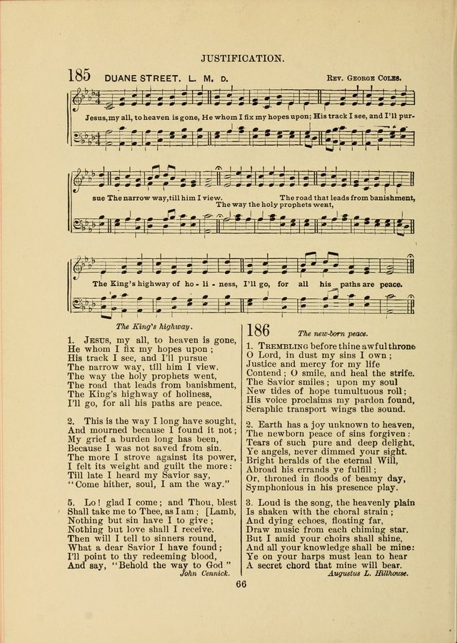 Sacred Hymns and Tunes: designed to be used by the Wesleyan Methodist Connection (or Church) of America page 66