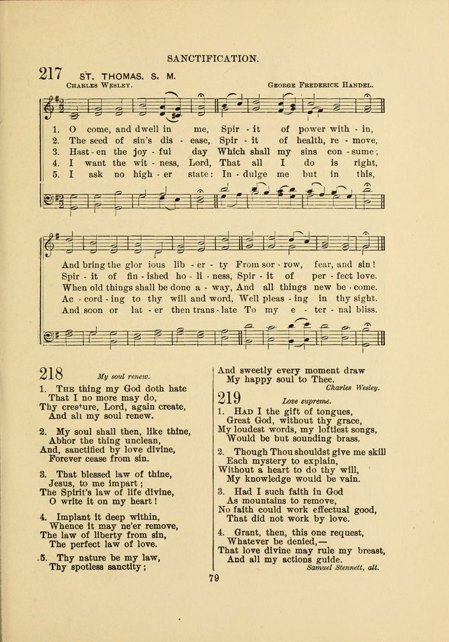 Sacred Hymns and Tunes: designed to be used by the Wesleyan Methodist Connection (or Church) of America page 79