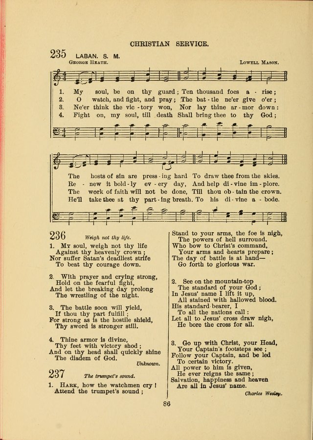 Sacred Hymns and Tunes: designed to be used by the Wesleyan Methodist Connection (or Church) of America page 86