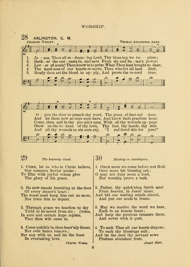 Sacred Hymns and Tunes: designed to be used by the Wesleyan Methodist Connection (or Church) of America page 9