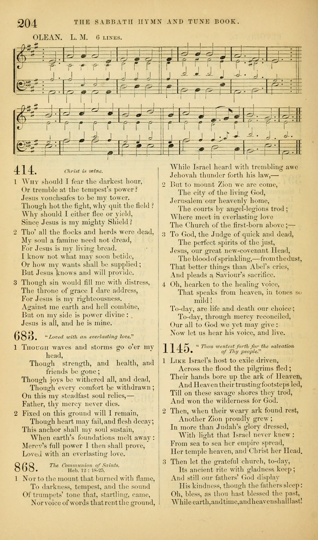 The Sabbath Hymn and Tune Book: for the service of song in the house of  the Lord page 206