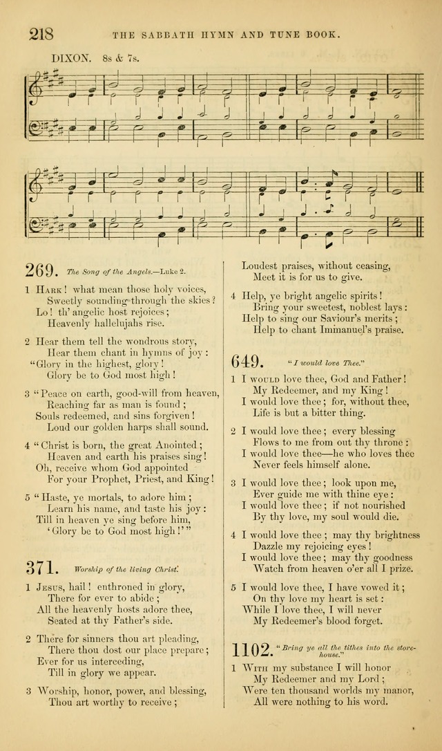 The Sabbath Hymn and Tune Book: for the service of song in the house of  the Lord page 220