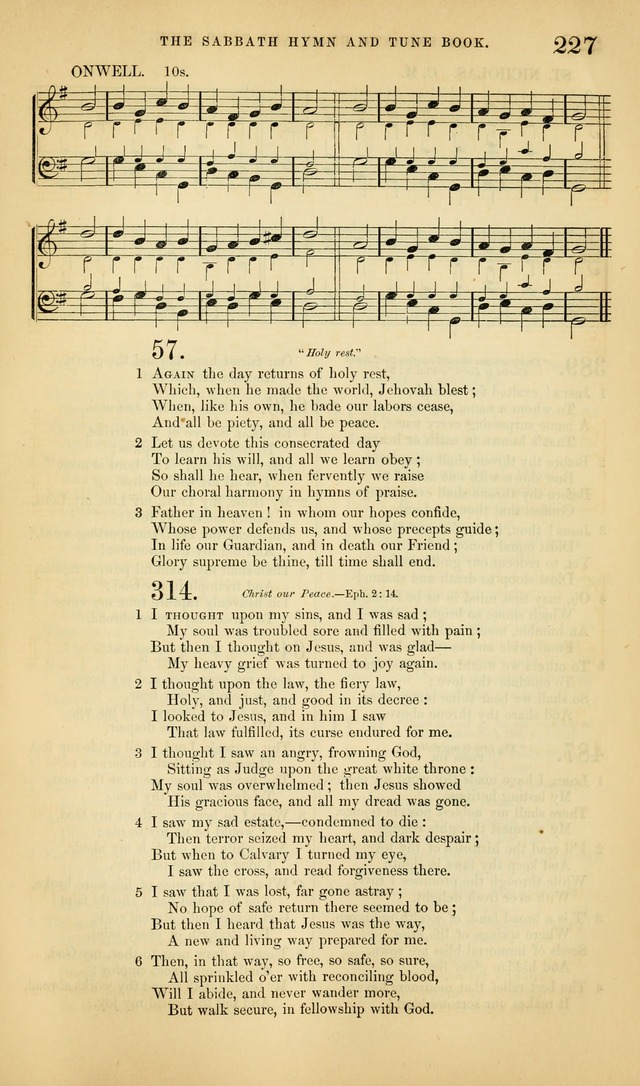 The Sabbath Hymn and Tune Book: for the service of song in the house of  the Lord page 229