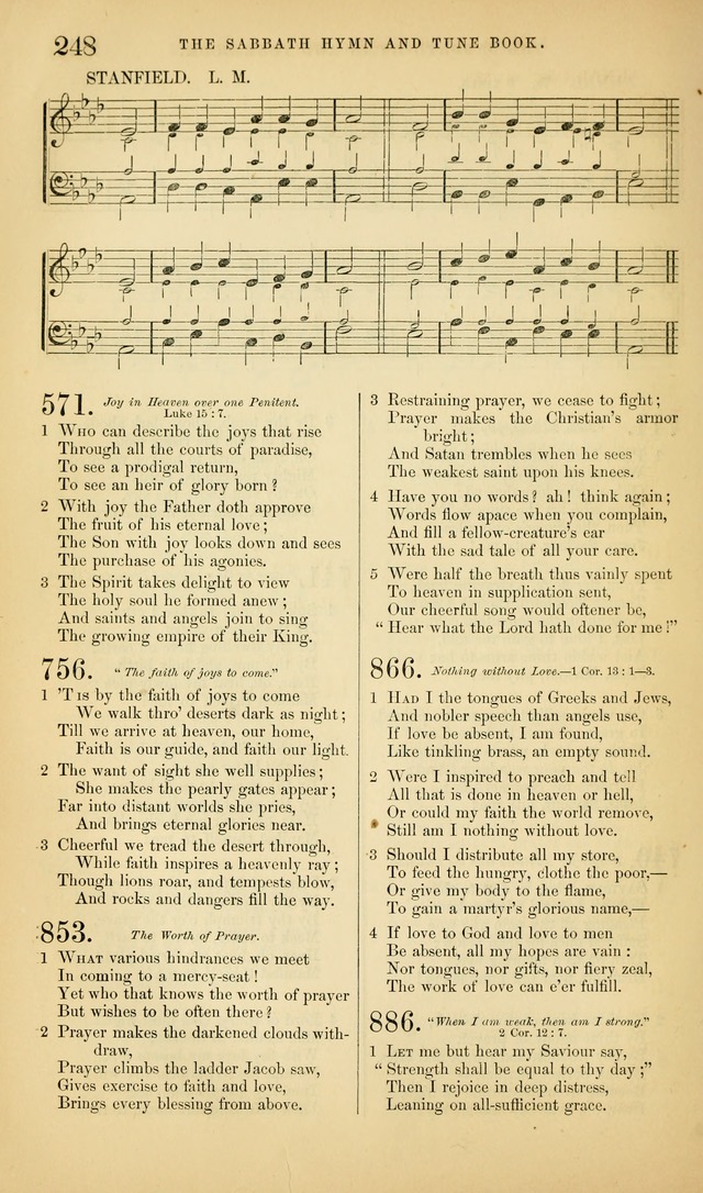 The Sabbath Hymn and Tune Book: for the service of song in the house of  the Lord page 250