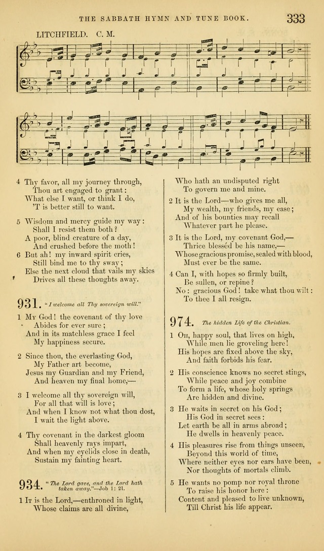 The Sabbath Hymn and Tune Book: for the service of song in the house of  the Lord page 335