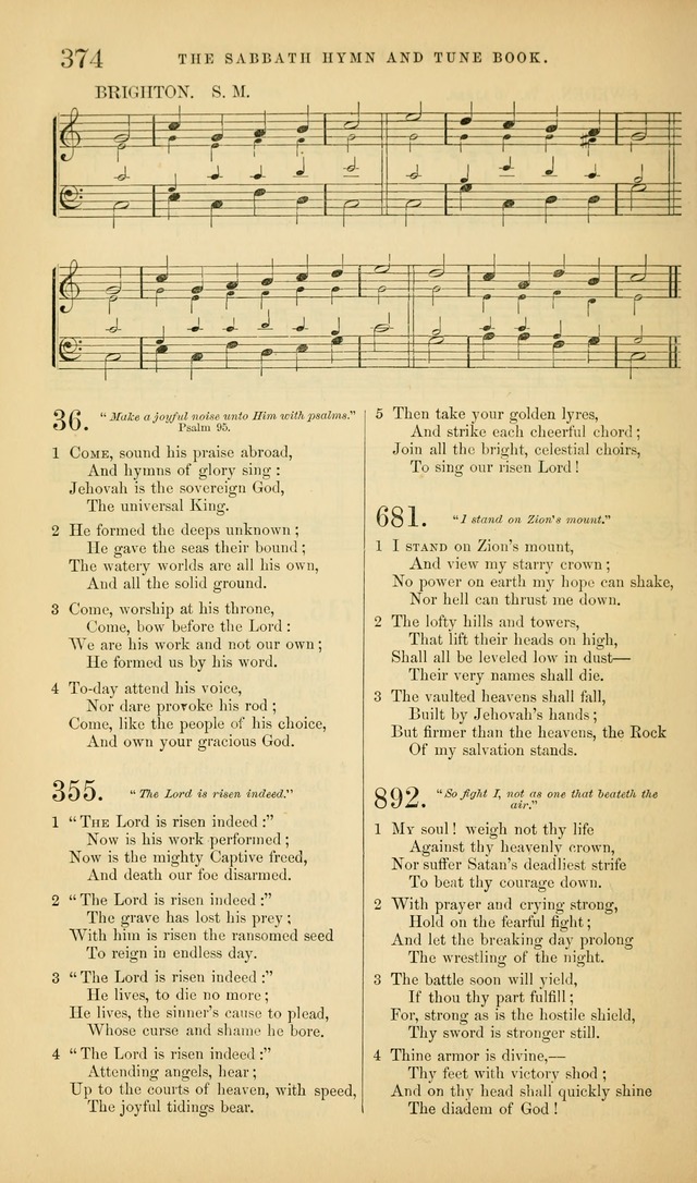 The Sabbath Hymn and Tune Book: for the service of song in the house of  the Lord page 376