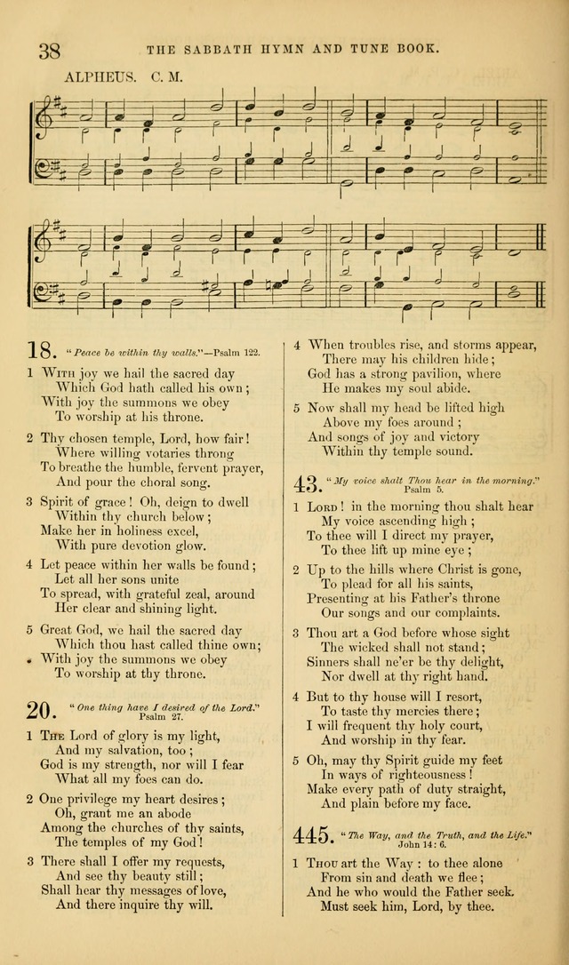 The Sabbath Hymn and Tune Book: for the service of song in the house of  the Lord page 40