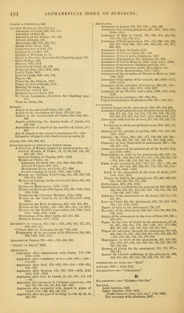 The Sabbath Hymn and Tune Book: for the service of song in the house of  the Lord page 486