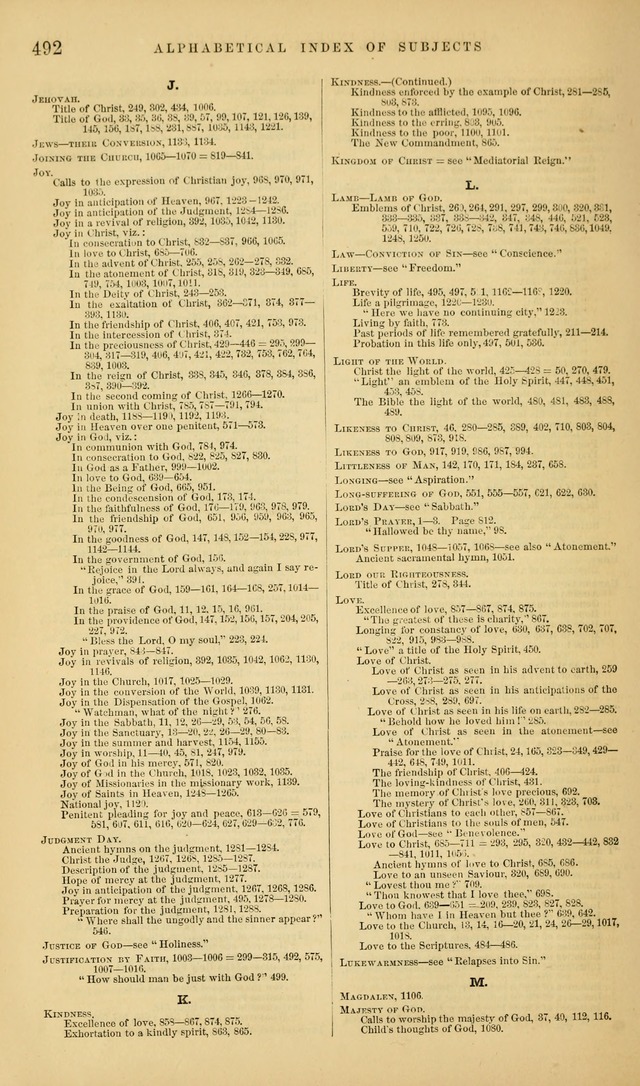 The Sabbath Hymn and Tune Book: for the service of song in the house of  the Lord page 494