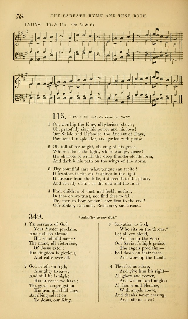 The Sabbath Hymn and Tune Book: for the service of song in the house of  the Lord page 60