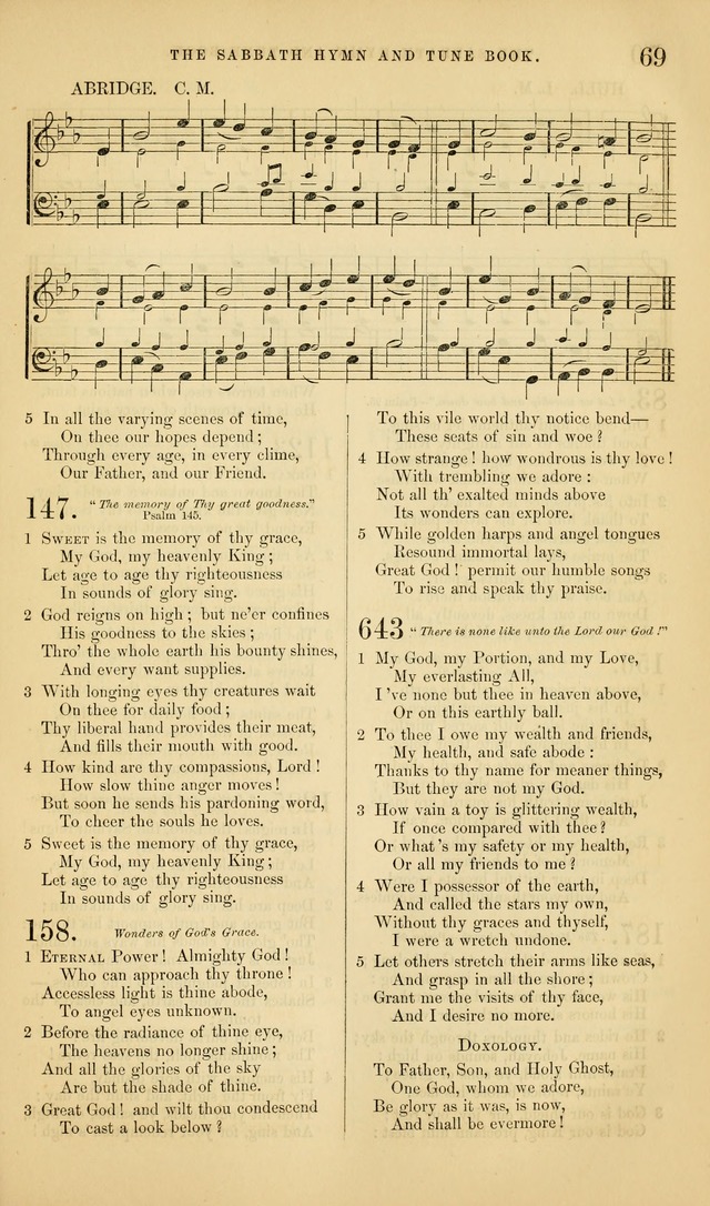 The Sabbath Hymn and Tune Book: for the service of song in the house of  the Lord page 71