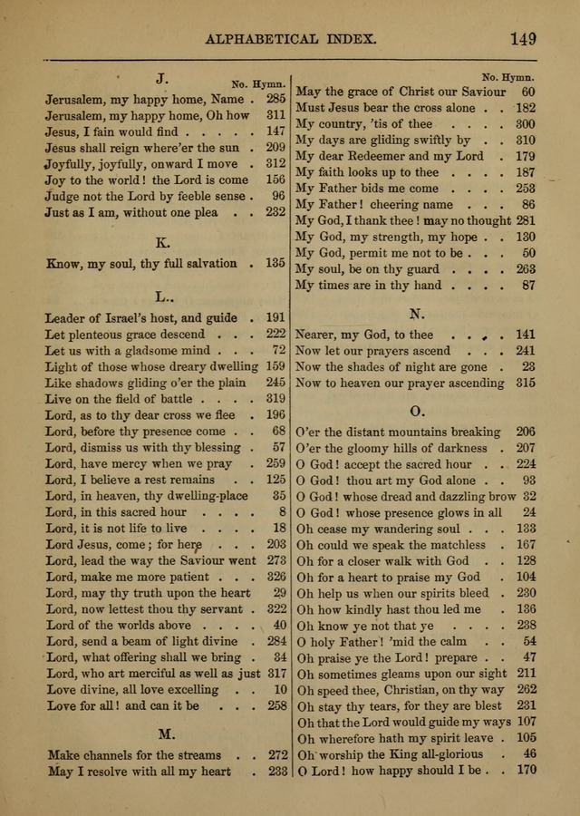 Social Hymns and Tunes, for the Conference and Prayer Meeting, and the Home with services and prayers page 145