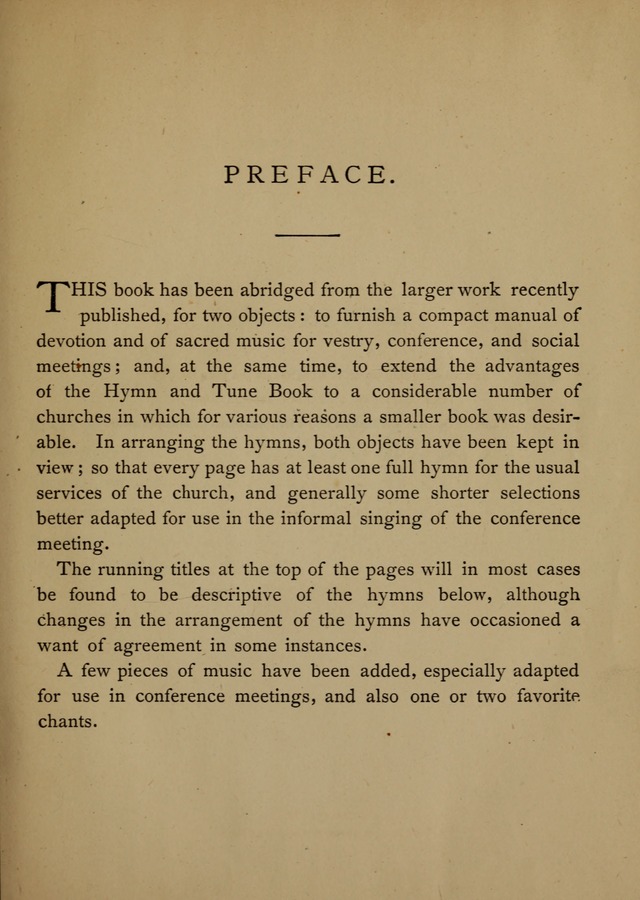 Social Hymns and Tunes, for the Conference and Prayer Meeting, and the Home with services and prayers page ix