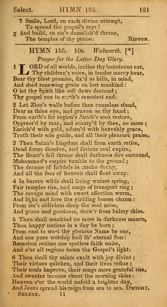 Select Hymns: the third part of Christian Psalmody; with directions for musical expression (Stereotype ed.) page 121