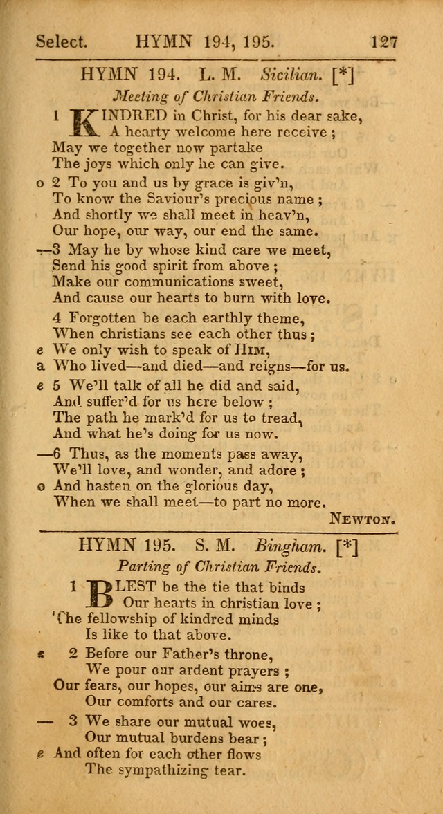 Select Hymns: the third part of Christian Psalmody; with directions for musical expression (Stereotype ed.) page 127