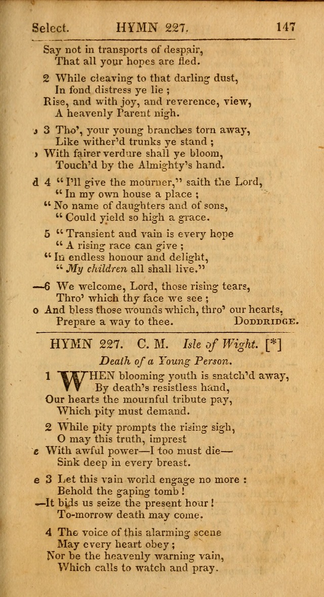 Select Hymns: the third part of Christian Psalmody; with directions for musical expression (Stereotype ed.) page 147