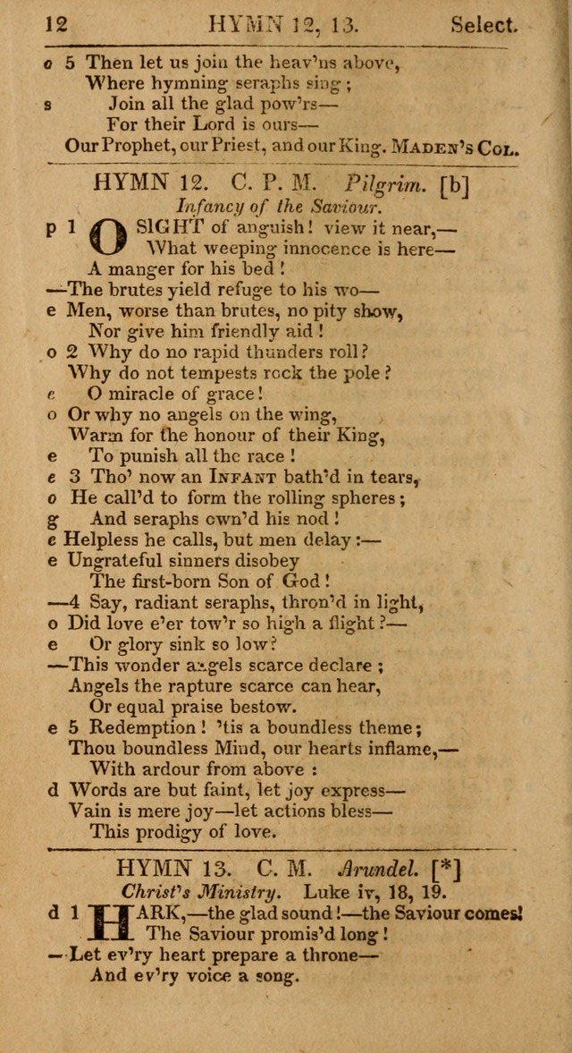 Select Hymns, The Third Part of Christian Psalmody. 3rd ed. page 12