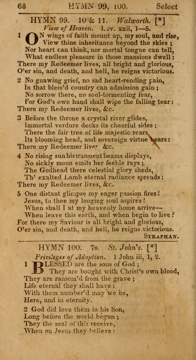 Select Hymns, The Third Part of Christian Psalmody. 3rd ed. page 68