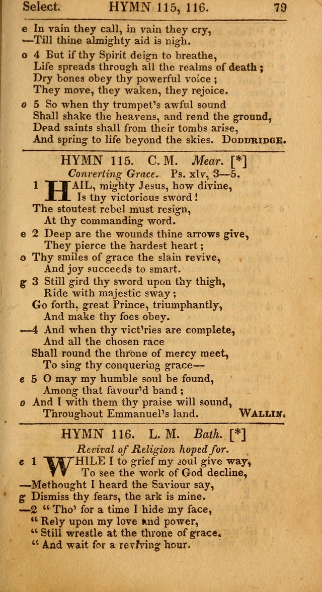 Select Hymns, The Third Part of Christian Psalmody. 3rd ed. page 79