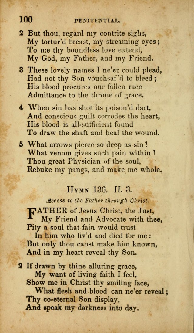 A Selection of Hymns for the Use of Social Religious Meetings and for Private Devotions. 7th ed. page 100