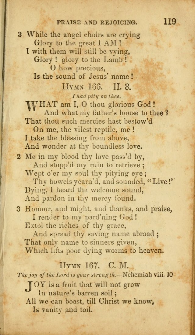 A Selection of Hymns for the Use of Social Religious Meetings and for Private Devotions. 7th ed. page 119