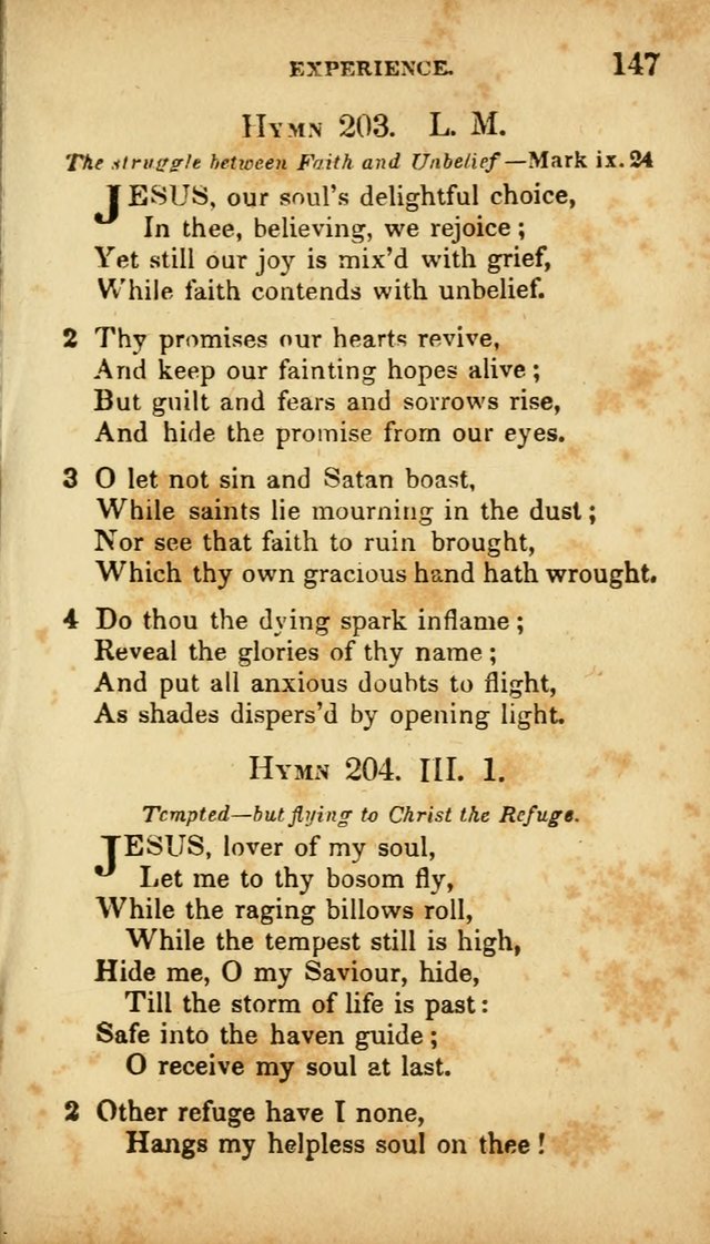 A Selection of Hymns for the Use of Social Religious Meetings and for Private Devotions. 7th ed. page 147