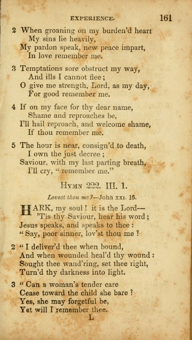 A Selection of Hymns for the Use of Social Religious Meetings and for Private Devotions. 7th ed. page 161