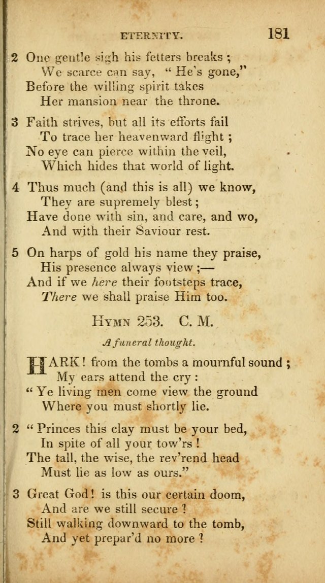 A Selection of Hymns for the Use of Social Religious Meetings and for Private Devotions. 7th ed. page 181